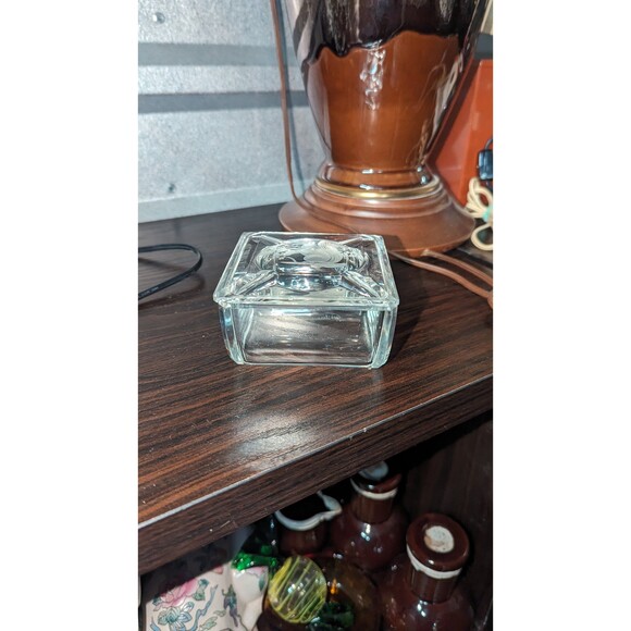 Val St Lambert Signed Cut Crystal Squirrel Accessory Giftware Trinket Box & Lid - Picture 6 of 8